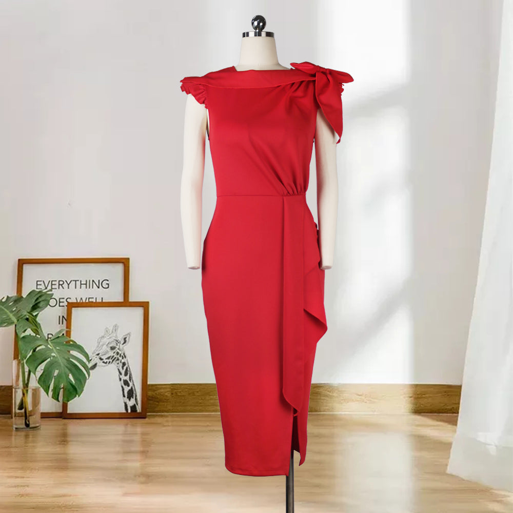 Red Mid-length Dress
