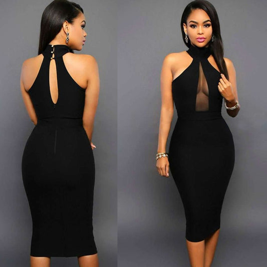 Woman's Sexy Spliced Party Dress