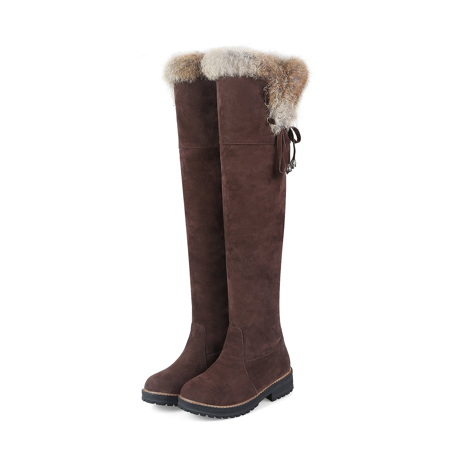 Autumn And Winter Plus Size Suede Over The Knee  Women's Boots