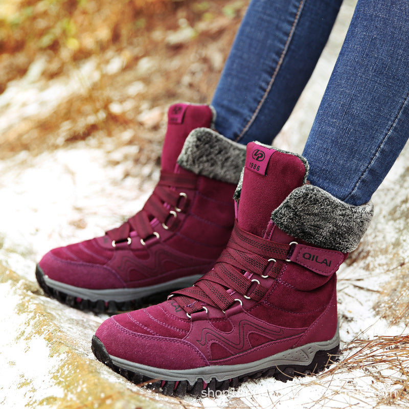 OILAI Women's Lace Up Snow & Winter Boots