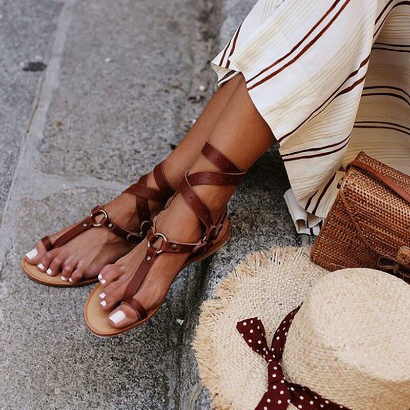 Women's Leather Gladiator Sandals