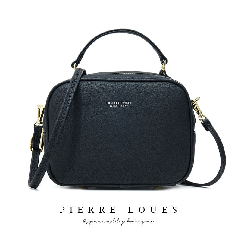 Pierre Lou Vintage Crossbody Vegan Leather Shoulder Bag Messenger Bags