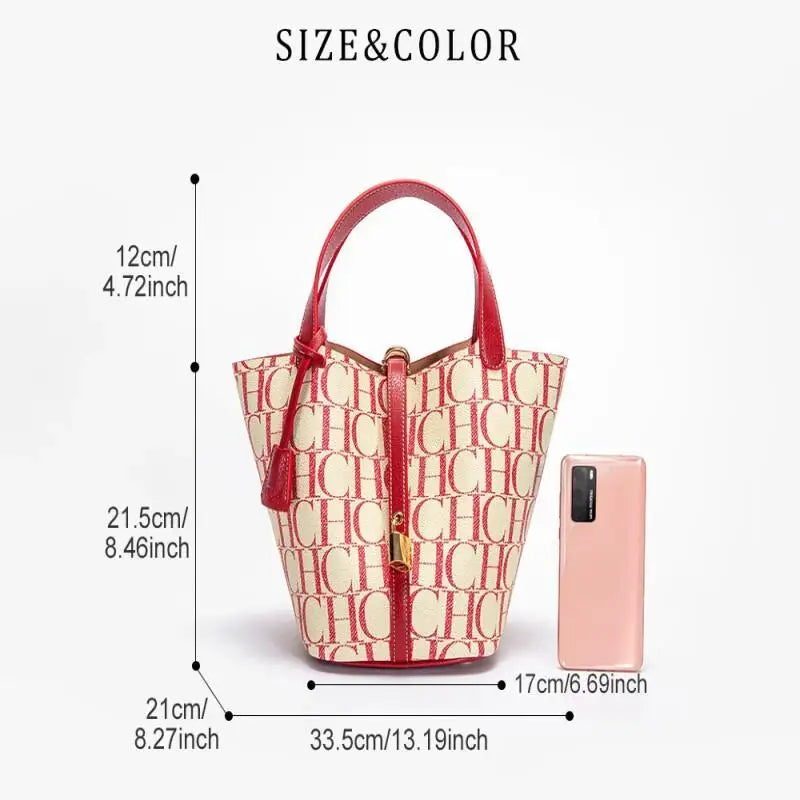 Luxury Brand Fashion Women's Handbag PVC Jacquard Texture Women's Shoulder Bag Large Capacity Commuter Travel Crossbody Bag