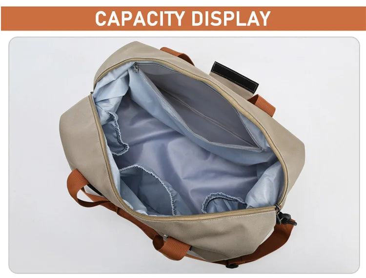 Unisex Large Capacity Travel Tote Bags Women Canvas Travel Handbag Sports Shoulder Bag Waterproof Travel Duffle Bag Foldable