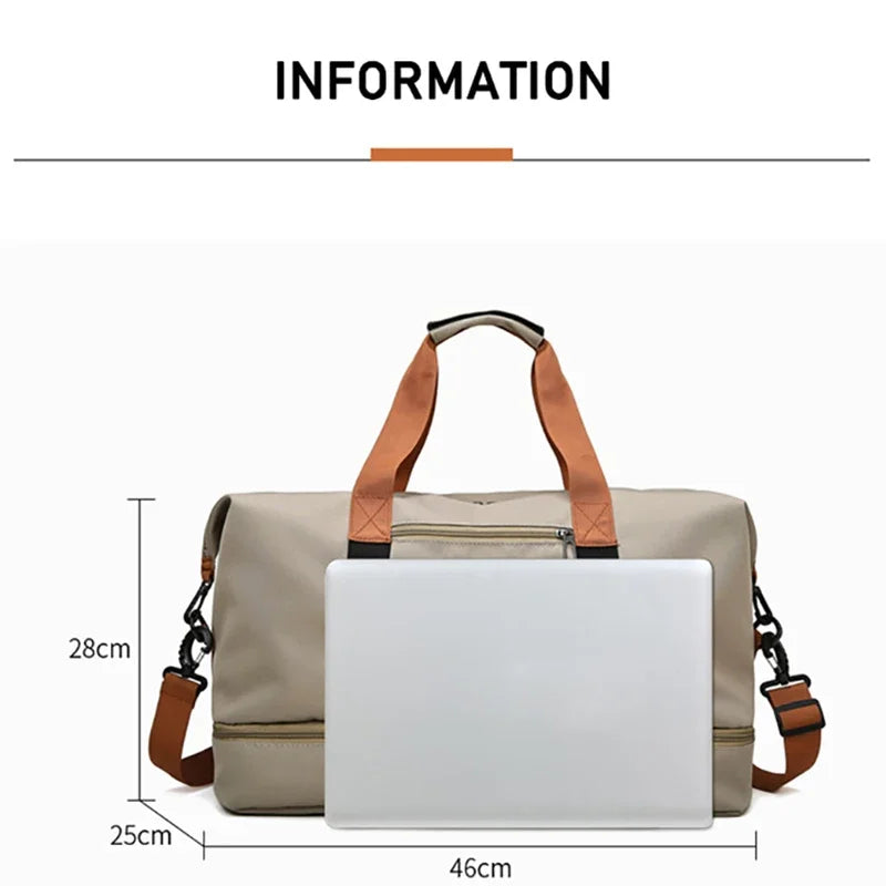 Unisex Large Capacity Travel Tote Bags Women Canvas Travel Handbag Sports Shoulder Bag Waterproof Travel Duffle Bag Foldable