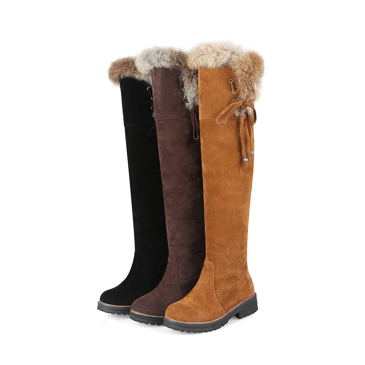 Autumn And Winter Plus Size Suede Over The Knee  Women's Boots