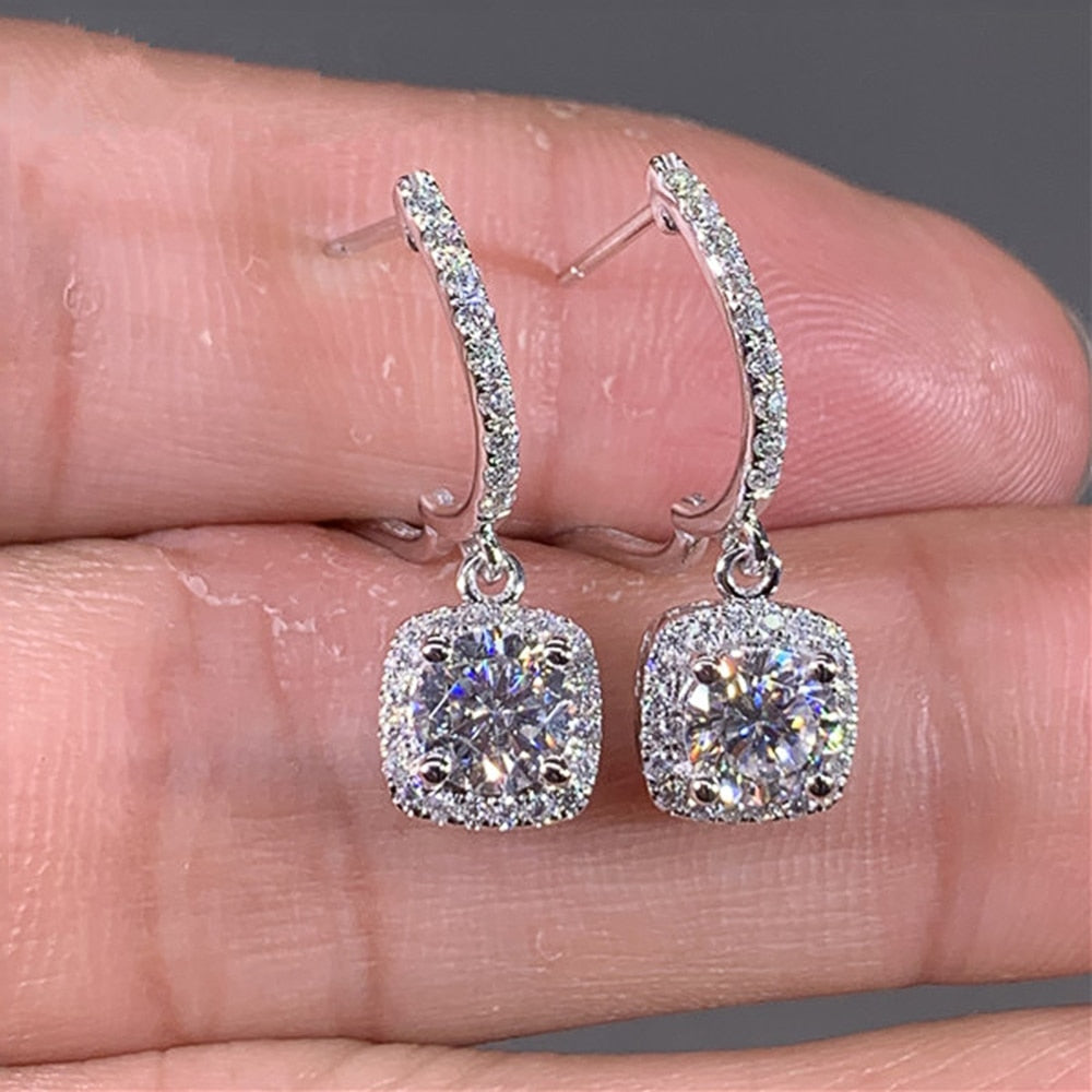 Square Shape Drop Earrings