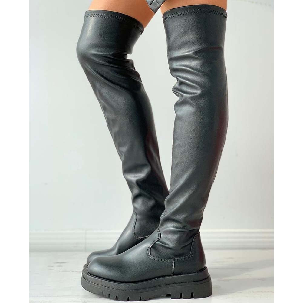 DORA TASIA Platform Thigh High Boots