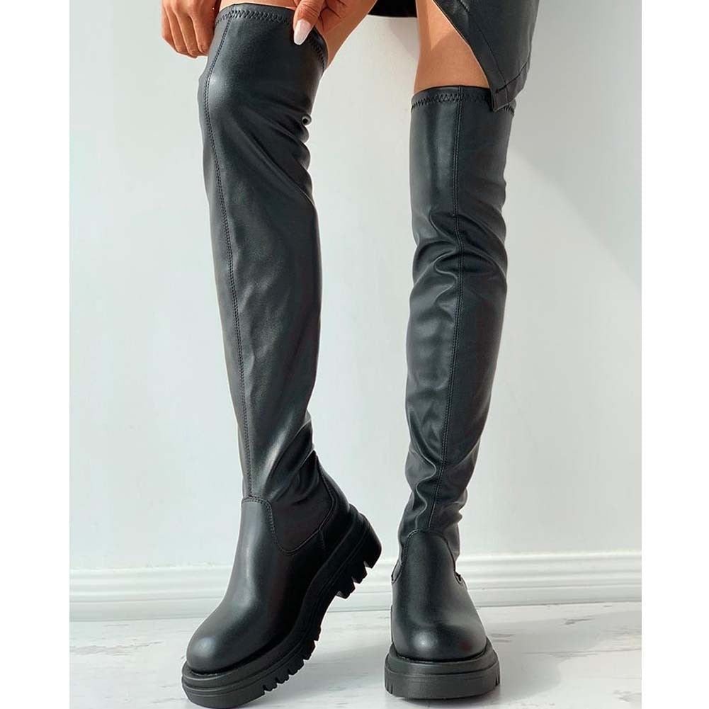 DORA TASIA Platform Thigh High Boots