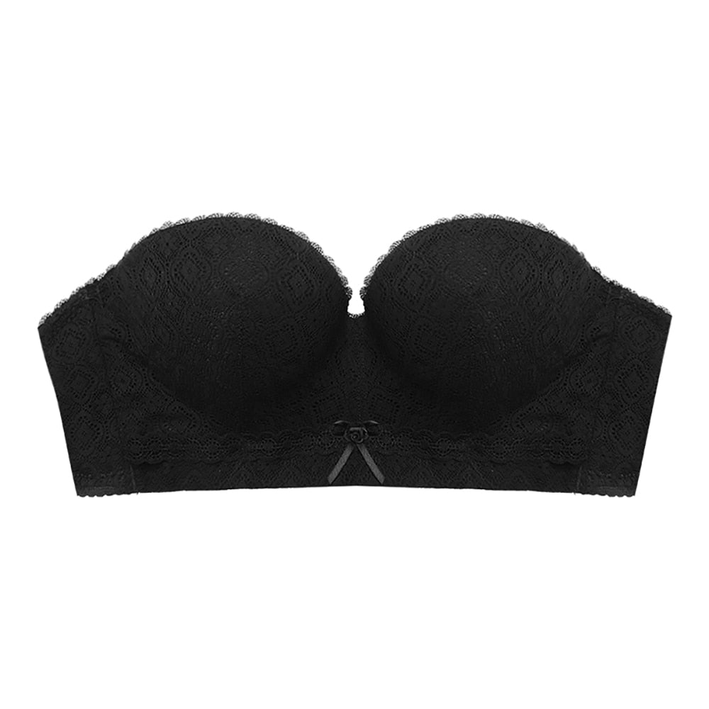 VANZTINA Strapless Lace Push-Up Bralette (AA to D cups)
