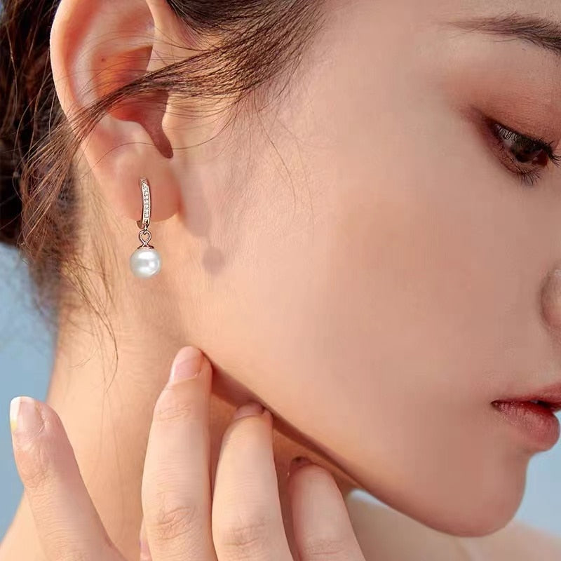 Genuine Natural Freshwater Pearl Earrings