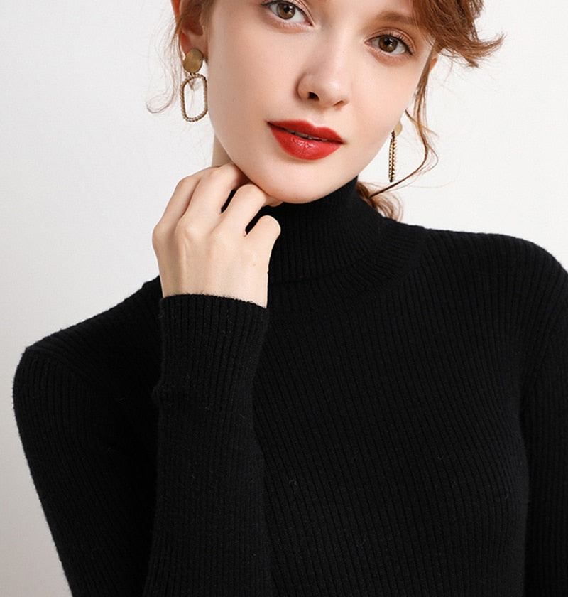 Soft Cashmere Turtleneck Sweater