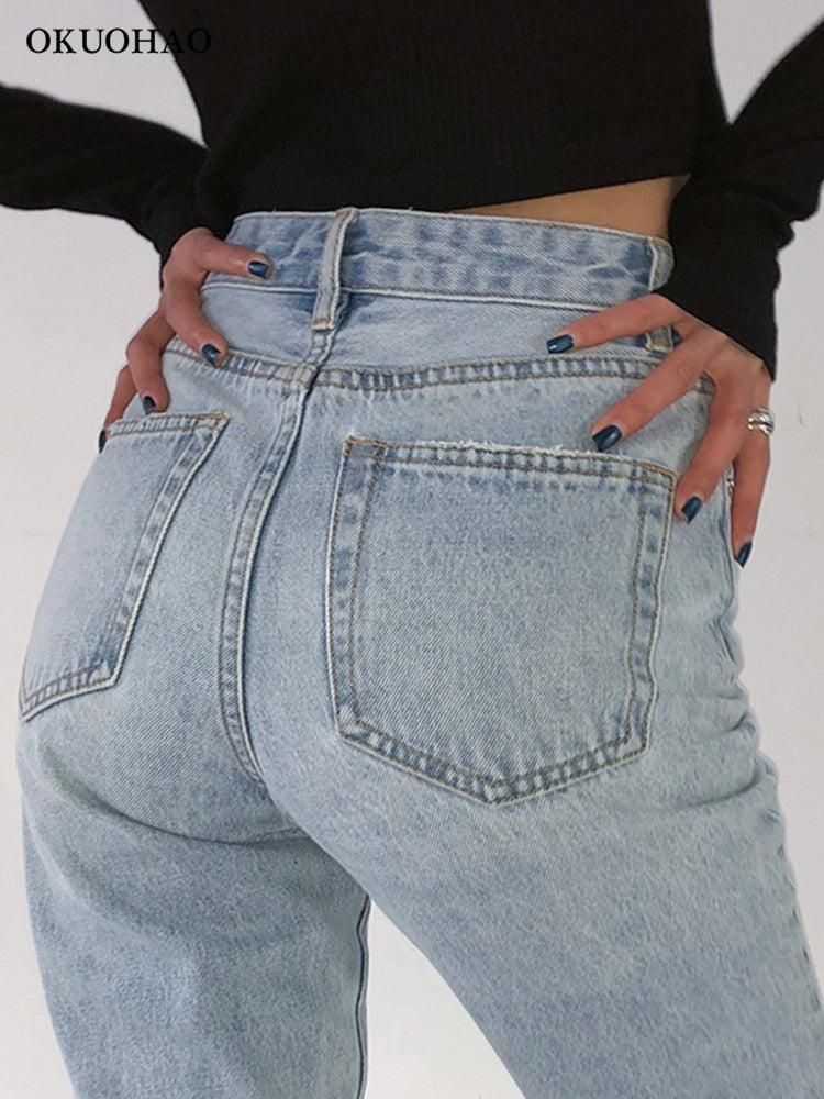 High Waist Baggy Jeans