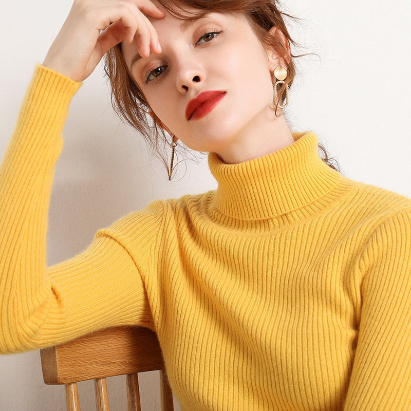 Soft Cashmere Turtleneck Sweater