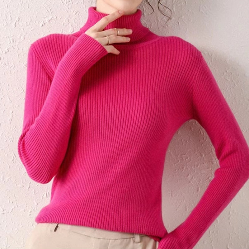 Soft Cashmere Turtleneck Sweater