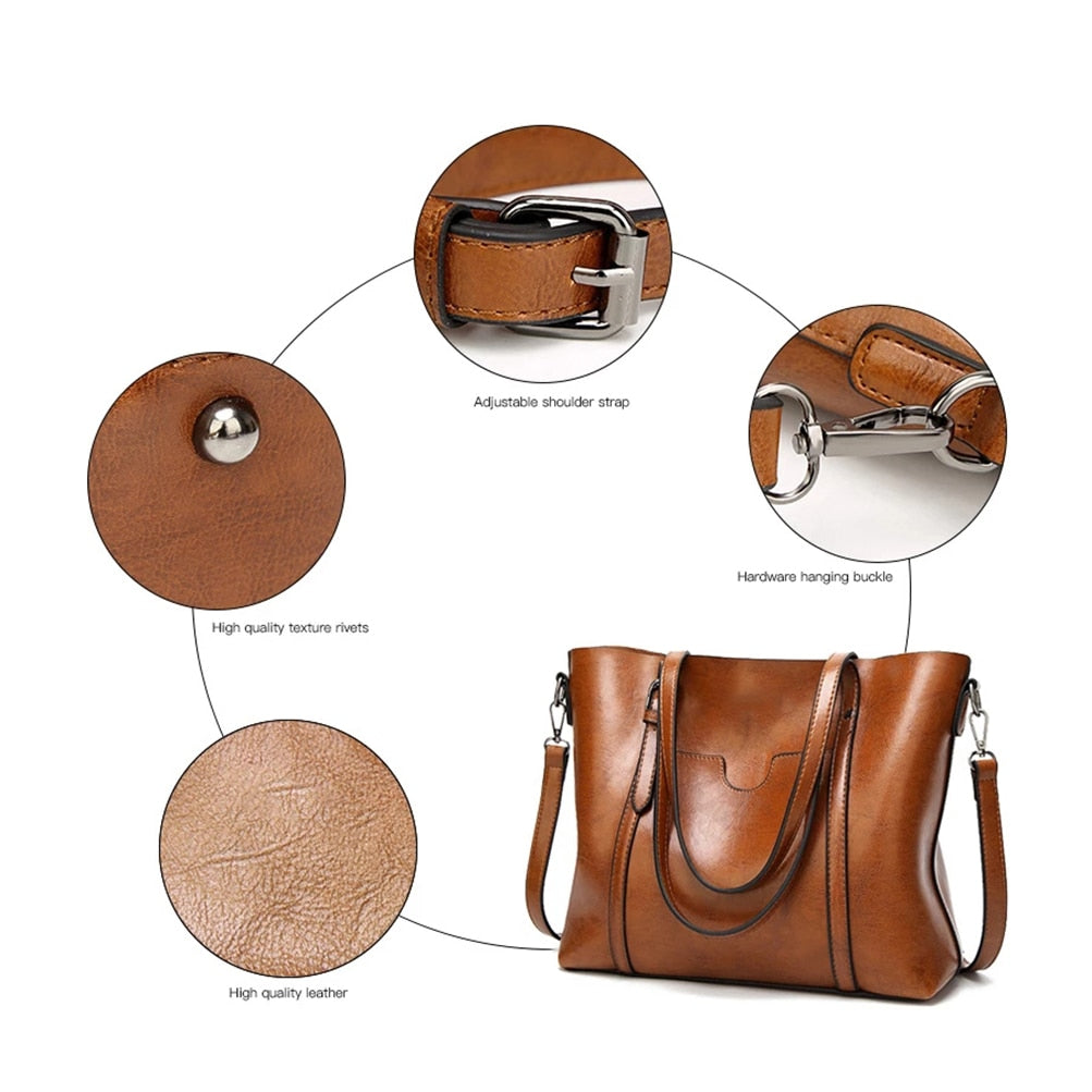 Luxury Leather Tote Bag Women