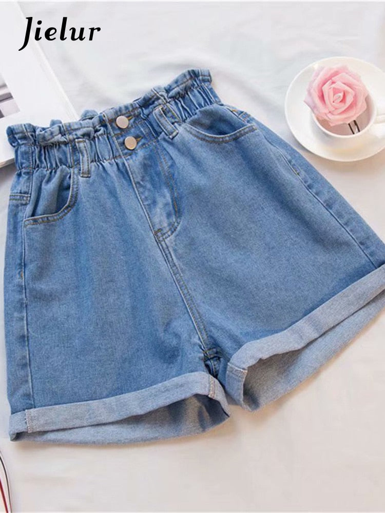 Jielur High Waisted Denim Shorts