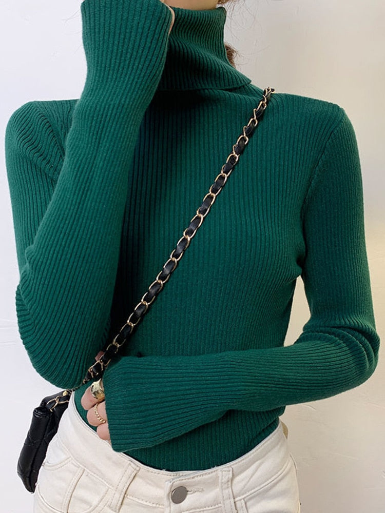 Soft Cashmere Turtleneck Sweater