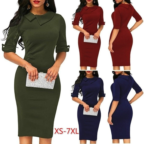 Women's Collar Dress  Size XS-8XL