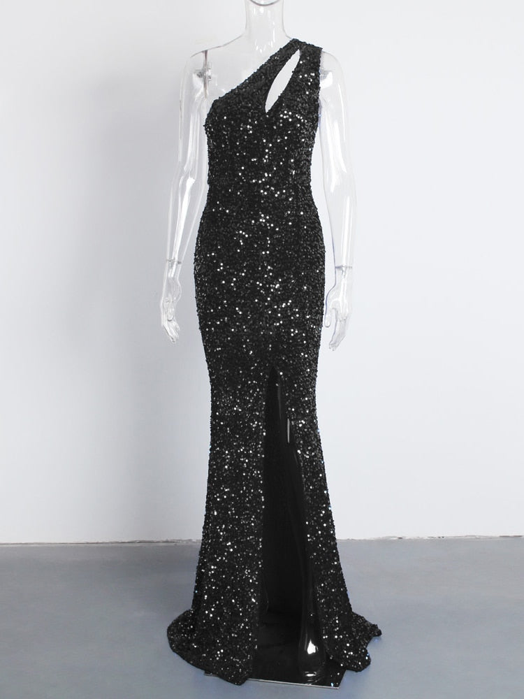 ROMAJIC Sequined Formal Gown