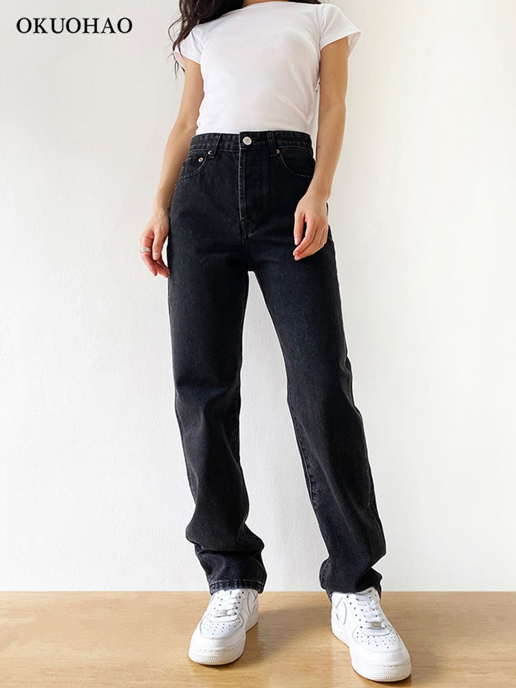 High Waist Baggy Jeans