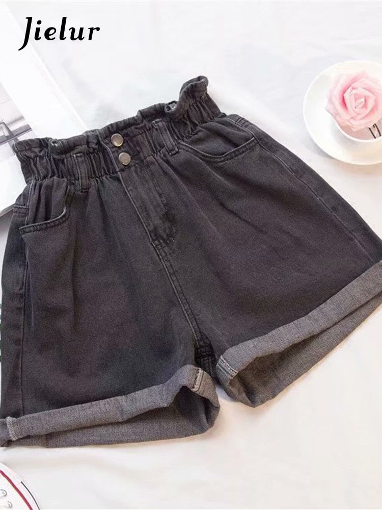 Jielur High Waisted Denim Shorts