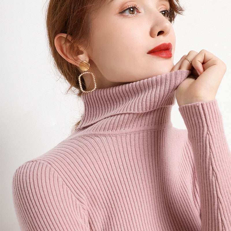 Soft Cashmere Turtleneck Sweater