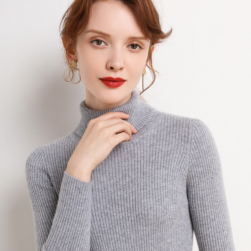 Soft Cashmere Turtleneck Sweater