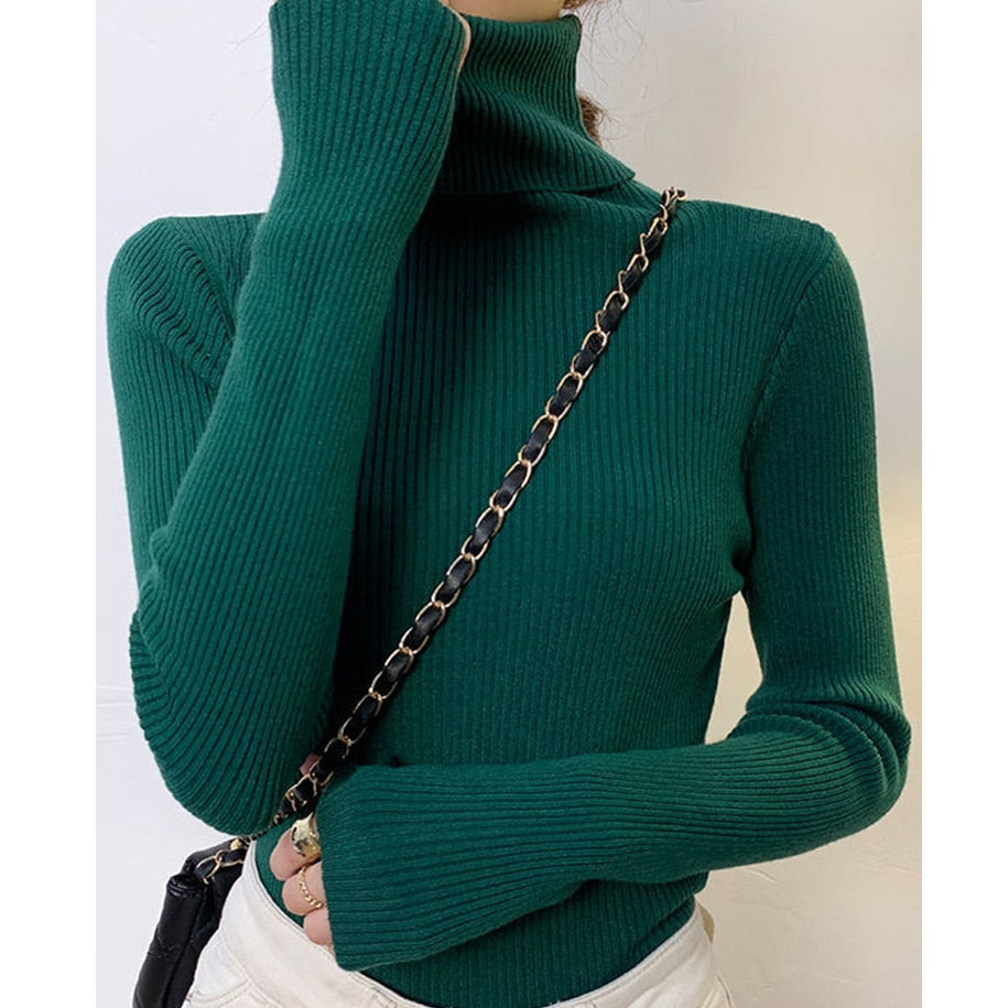 Soft Cashmere Turtleneck Sweater