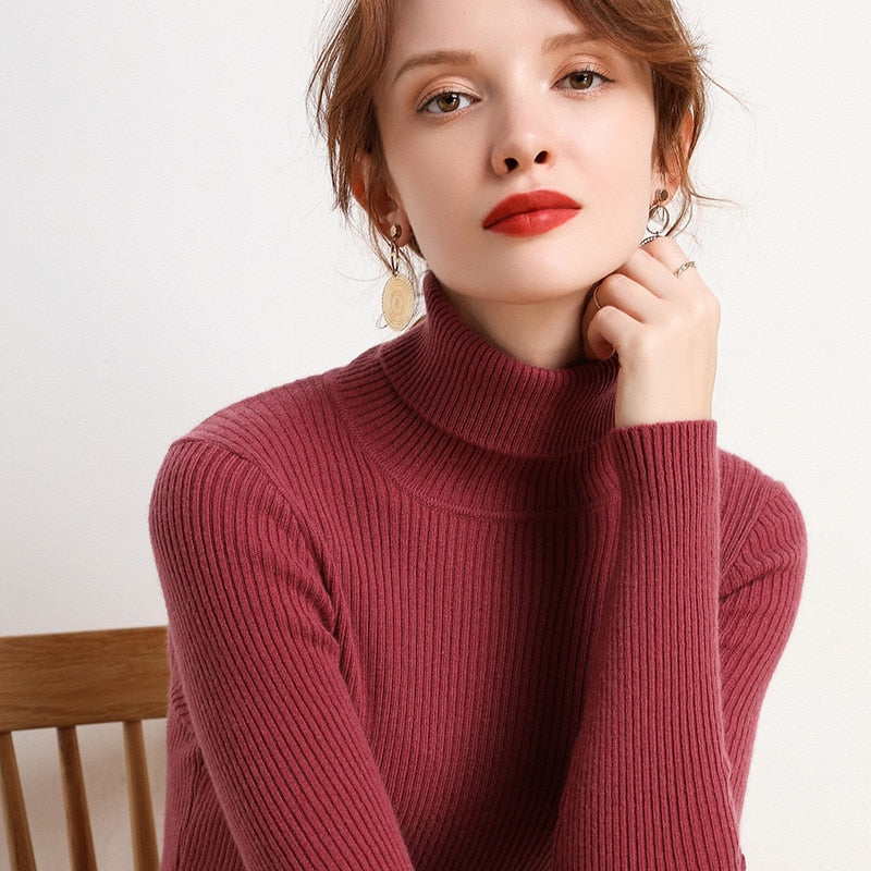 Soft Cashmere Turtleneck Sweater