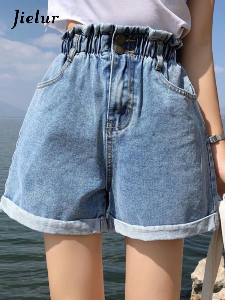 Jielur High Waisted Denim Shorts