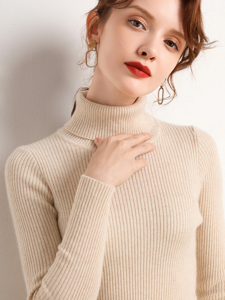 Soft Cashmere Turtleneck Sweater