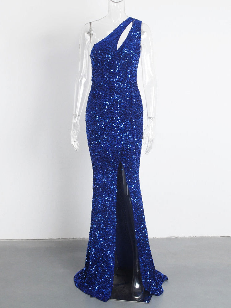 ROMAJIC Sequined Formal Gown